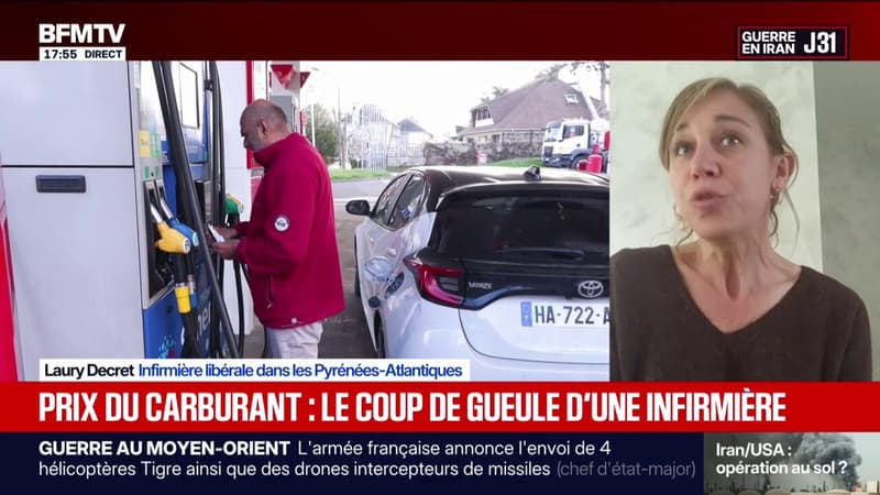Hausse des carburants: cette infirmière libérale déplore "un surcoût de 150 euros par rapport au mois précédent"