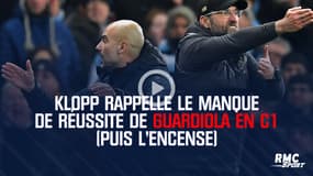 Klopp rappelle le manque de réussite de Guardiola en Ligue des champions (puis l'encense)