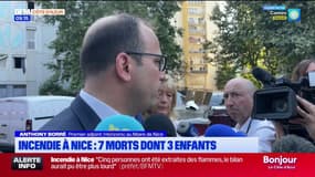Incendie mortel à Nice: trois personnes cagoulées repérées sur des images de vidéosurveillance, d'après Anthony Borré, le premier adjoint au maire de Nice