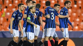 La joie des joueurs de l'Atalanta Bergame