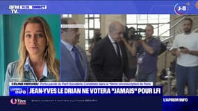 "Ça m'étonne moyennement": Céline Hervieu, porte-parole du PS, réagit à la déclaration de Jean-Yves Le Drian affirmant qu'il ne votera "jamais" pour LFI