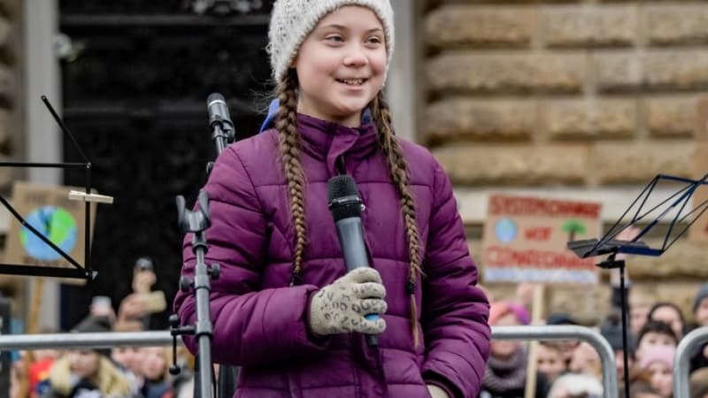 L'activiste suédoise Greta Thunberg, 16 ans