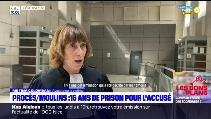 Tentative d'assassinat aux Moulins à Nice: 16 ans de réclusion criminelle pour l'accusé
