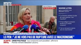 Budget: "Les éléments avancés m'apparaissent vagues quand ils ne sont pas mal calibrés", explique Marine Le Pen 