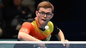 Le pongiste français Alexis Lebrun pendant un tournoi en février 2025