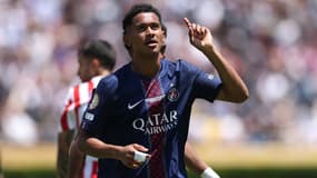 Senny Mayulu lors de PSG-Atlético de Madrid, le 15 juin 2025 à la Coupe du monde des clubs