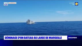 Marseille: déminage de l'épave d'un bateau