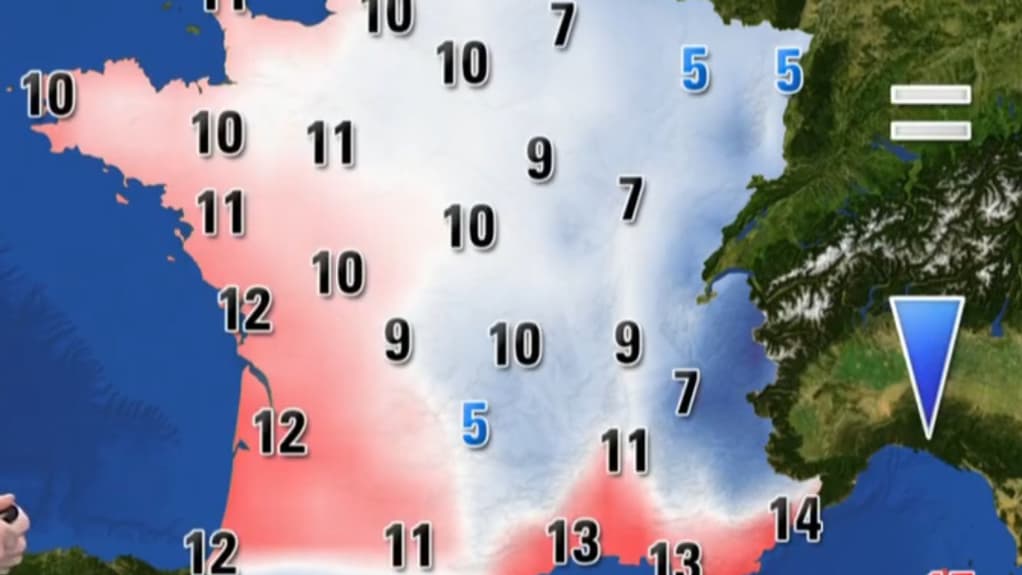 Les températures de ce mercredi 17 janvier dans l'après-midi Les températures de ce mercredi 17 janvier dans l'après-midi