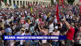 Biélorussie: plusieurs milliers de manifestants à Minsk contre la réélection du président Alexandre Loukachenko