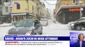 Les rues d'Albertville sous la neige 