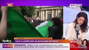 "Je ne vois pas à quoi ça rime", s'exprime Christian, à propos des blocages de facs en soutien à la Palestine