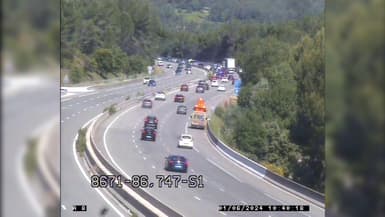 Un accident a eu lieu sur l'autoroute A8 ce samedi 1er juin au niveau du Muy, en direction d'Aix-en-Provence.