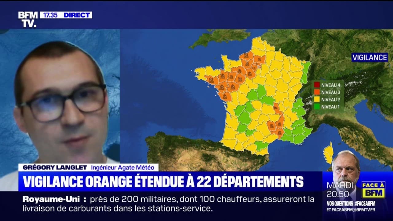 Vigilance Orange Pluie Inondation 22 départements placés en vigilance orange pour pluie-inondation, vent violent, orages et crues