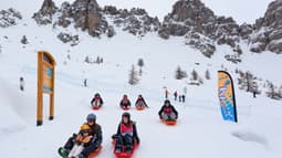 La station de ski de Réallon, dans les Hautes-Alpes, en décembre 2017 