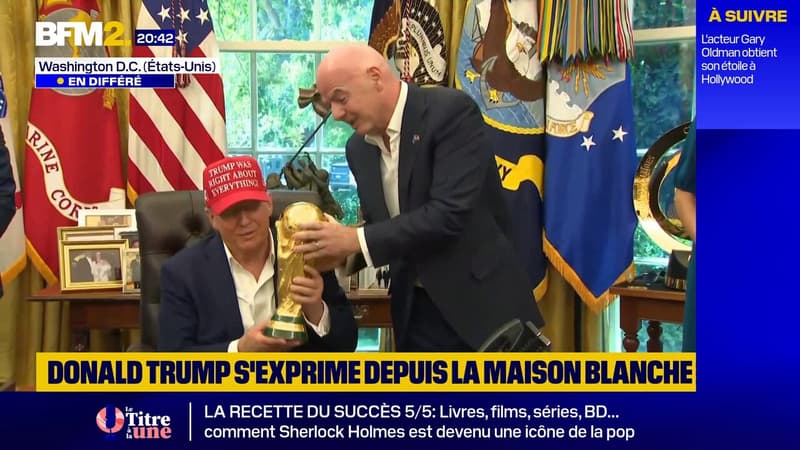 World Cup 2026: le président de la FIFA remet à Donald Trump le trophée de la Coupe du monde