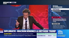 Diplomatie : Macron dénonce la méthode Trump