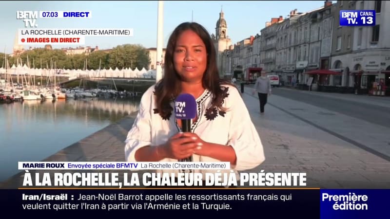 Canicule: à La Rochelle, le thermostat atteint déjà les 22°C à 7h du matin