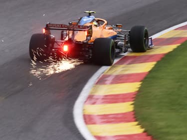 Lando Norris lors des qualification du GP de Belgique