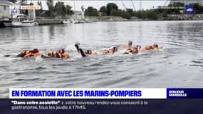 Marseille: les marins-pompiers forment au secours en mer