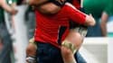 Le deuxième ligne du Munster célèbrant la victoire en H Cup en 2008 de son club aux dépens de Toulouse. Un mauvais signe pour l'USAP ?