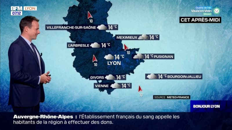 Météo Rhône: des températures douces ce jeudi, jusqu'à 14°C à Lyon