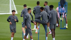 Le PSG à l'entraînement