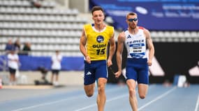 Timothée Adolphe lors du 100m des Mondiaux para-athlétisme à Charléty, le 15 juillet 2023.