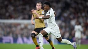 Vinicius lors du match entre le Real Madrid et la Real Sociedad (4-4, a.p., Coupe du Roi), le 1er avril 2025