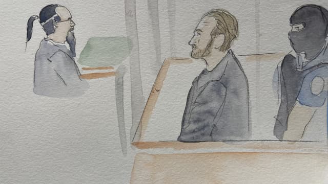 Un prévenu dans le box au procès des Barjols - Marion Dubreuil