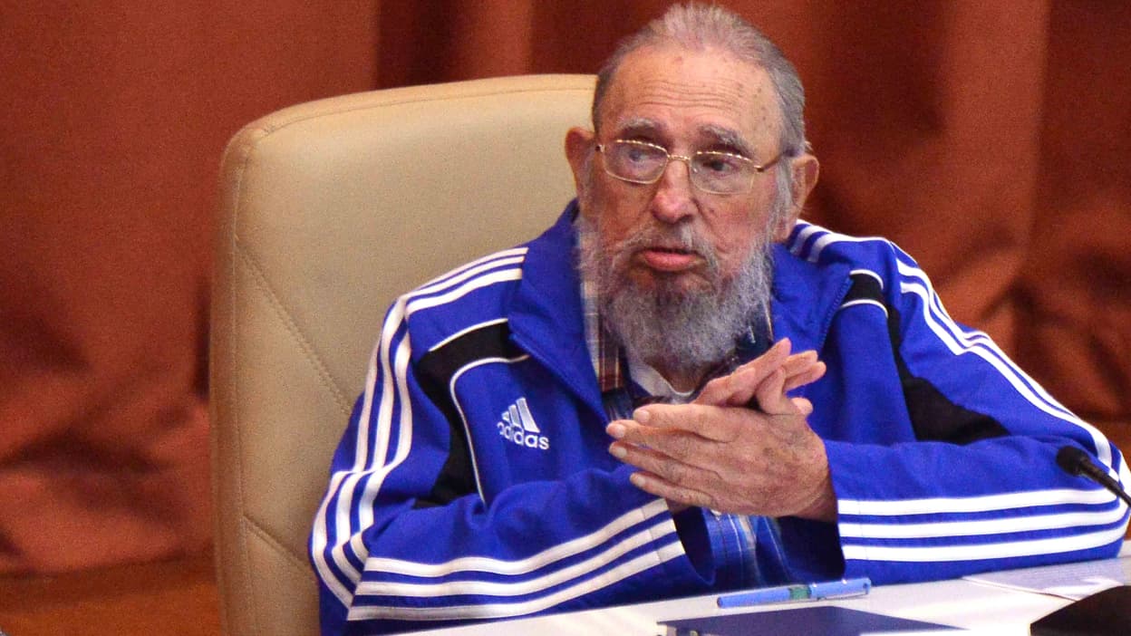 Cuba Fidel Castro apparaît au congrès du Parti communiste