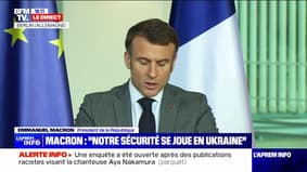 Emmanuel Macron: "Nous continuerons comme nous l'avons fait depuis le premier jour à ne jamais prendre l'initiative de quelque escalade"
