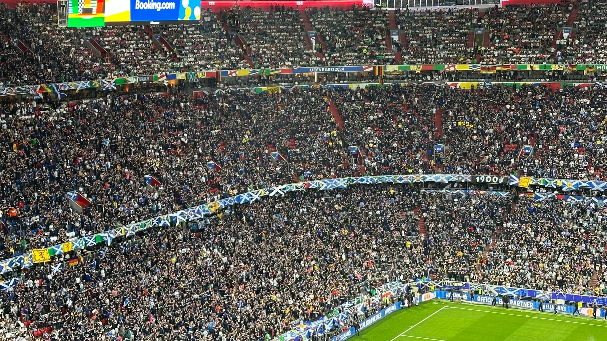 Le virage des supporteurs écossais à l'Allianz Arena, le 14 juin 2024.