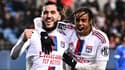 Rayan Cherki et Bradley Barcola avec Lyon en février 2023
