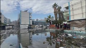 Le camp de Jabaliya inondé, à Gaza, en janvier 2024