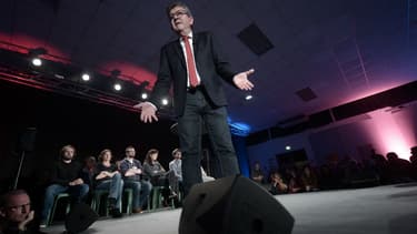 Jean-Luc Mélenchon, lors d'un meeting à Pau, le 8 décembre 2018