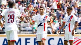 Les joueurs du PSG contre Seattle à la Coupe du monde des clubs, le 23 juin 2025