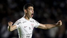 Gabriel Moscardo après son but avec Corinthians, 28 novembre 2023