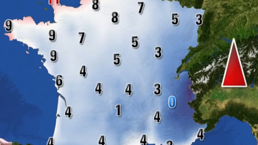 Les températures ce jeudi 21 décembre en matinée Les températures ce jeudi 21 décembre en matinée