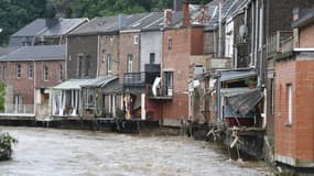 Inondations à Chaudfontaine, près de Liège, le 16 juillet 2021 en Belgique