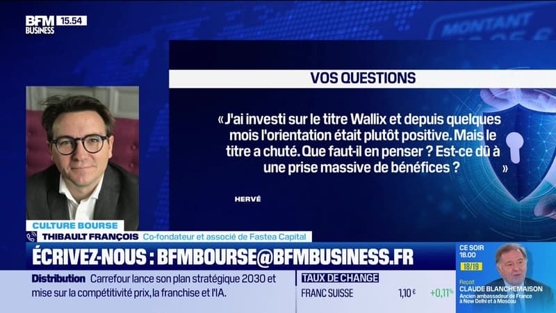 Culture Bourse : « J'ai investi sur le titre Wallix et depuis quelques mois l'orientation était plutôt positive. Mais le titre a chuté. Que me conseilliez-vous ? », par Julie Cohen-Heurton - 18/02