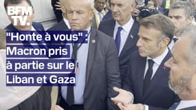 "Honte à vous": Emmanuel Macron interpellé sur la situation au Gaza et au Liban