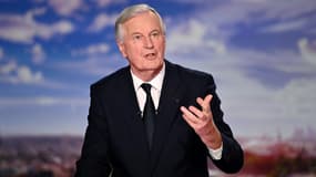 Le Premier ministre Michel Barnier au journal télévisé de France 2 à Paris, le 22 septembre 2024