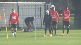 Jorge Sampaoli à l'entraînement avec Rennes, le 14 novembre 2024