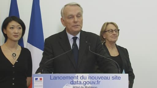 Jean-Marc Ayrault à l'occasion du lancement du site de données publiques data.gouv.fr