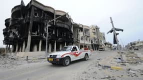 Un quartier détruit de Syrte, en Libye, le 24 octobre 2011