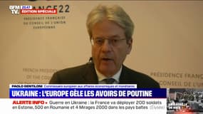 Paolo Gentiloni, commissaire européen aux affaires économiques et monétaires: "On a décidé un paquet de sanctions"