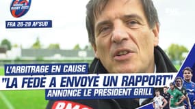 XV de France : "On a envoyé un rapport sur l'arbitrage du quart à World Rugby" insiste le président Grill