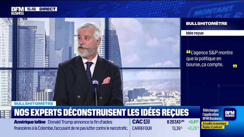 BullshitomÃ¨tre : "L'agence S&P montre que la politique en bourse, Ã§a compte" - FAUX rÃ©pond...