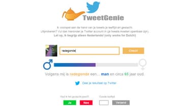 Tweetgenie détermine, en fonction des tweets, l'âge et le sexe d'un utilisateur.