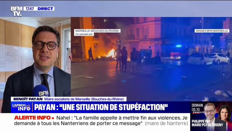 Manifestations et violences après la mort de Nahel: Benoît Payan, maire de Marseille, note 